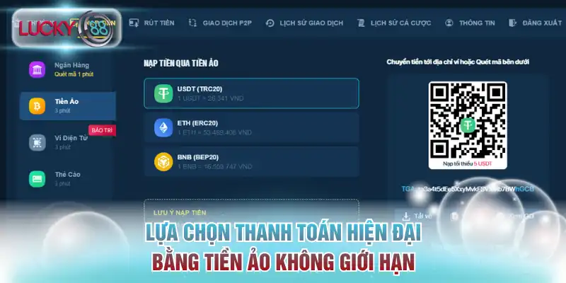 Lựa chọn thanh toán hiện đại bằng tiền ảo không giới hạn